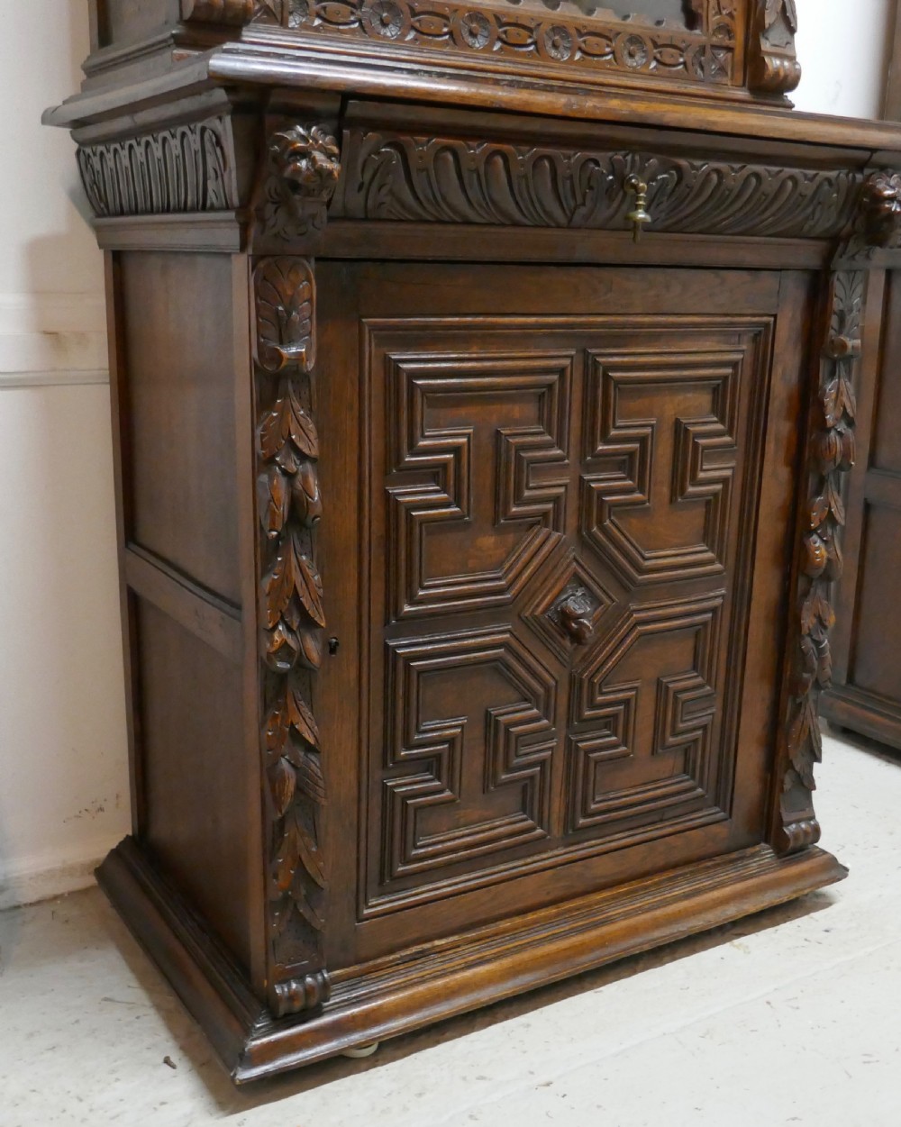 A Pair of French Carved Gothic Oak Bookcases View IV