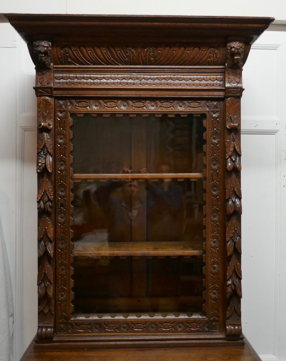 A Pair of French Carved Gothic Oak Bookcases View VI