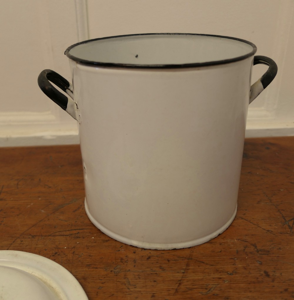Lovely Enamel Flour Food Canister  View IV