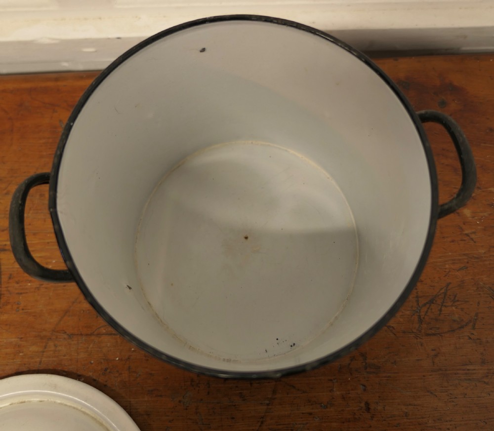 Lovely Enamel Flour Food Canister  View V