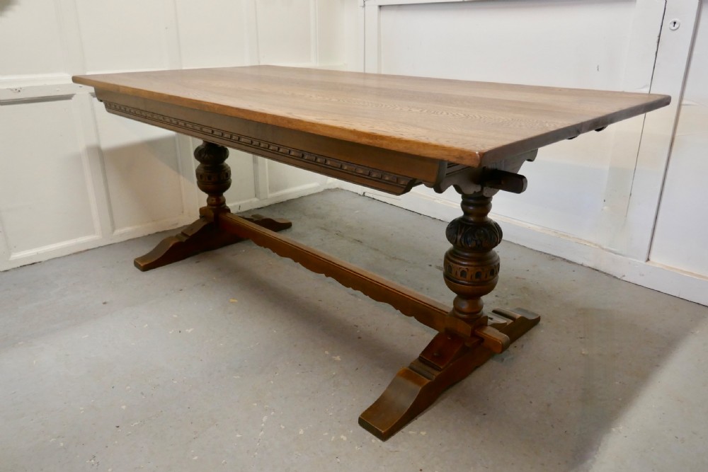 Victorian Oak Refectory Table  
