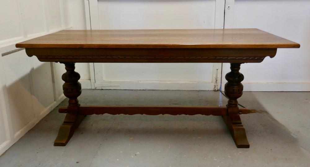 Victorian Oak Refectory Table   View II