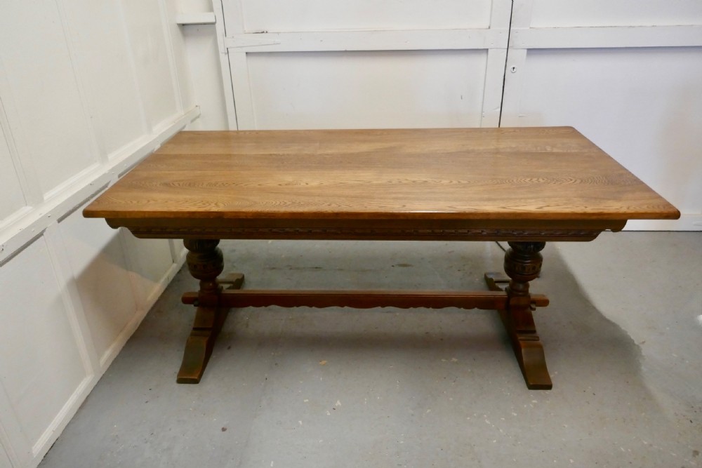 Victorian Oak Refectory Table   View III