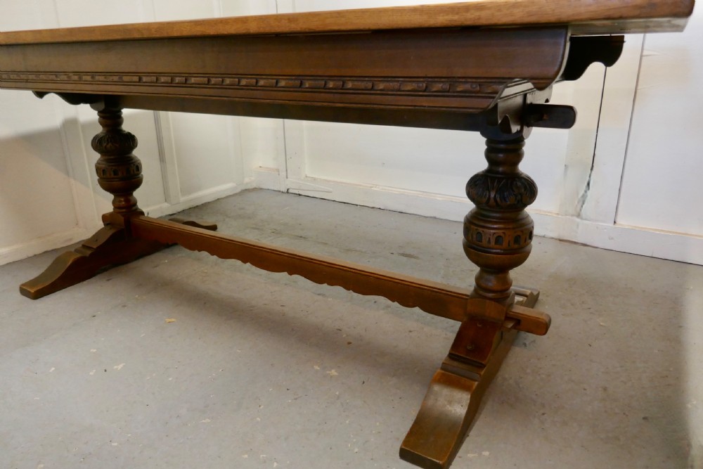 Victorian Oak Refectory Table   View V