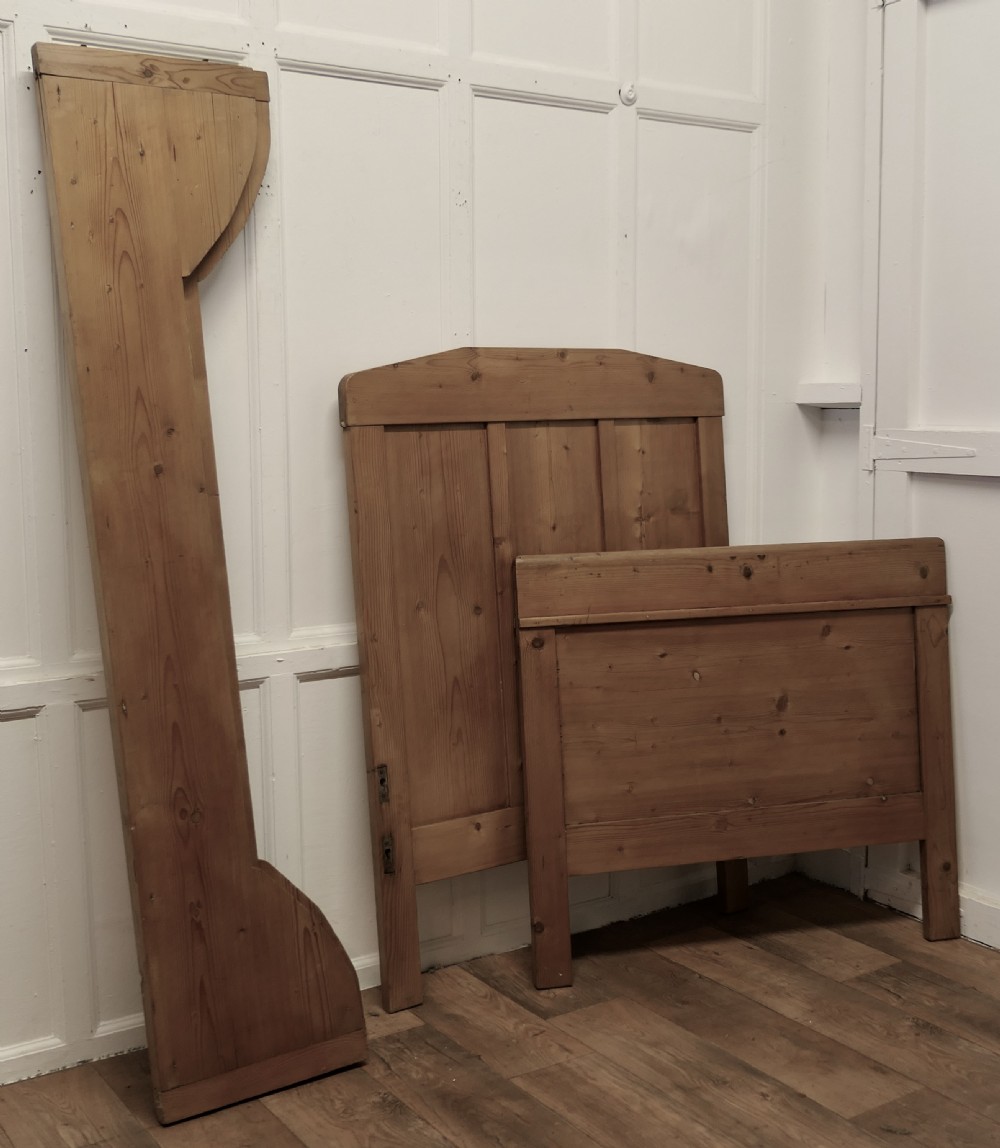 A 19th Century French Rustic Pine Single Sleigh Bed View IX