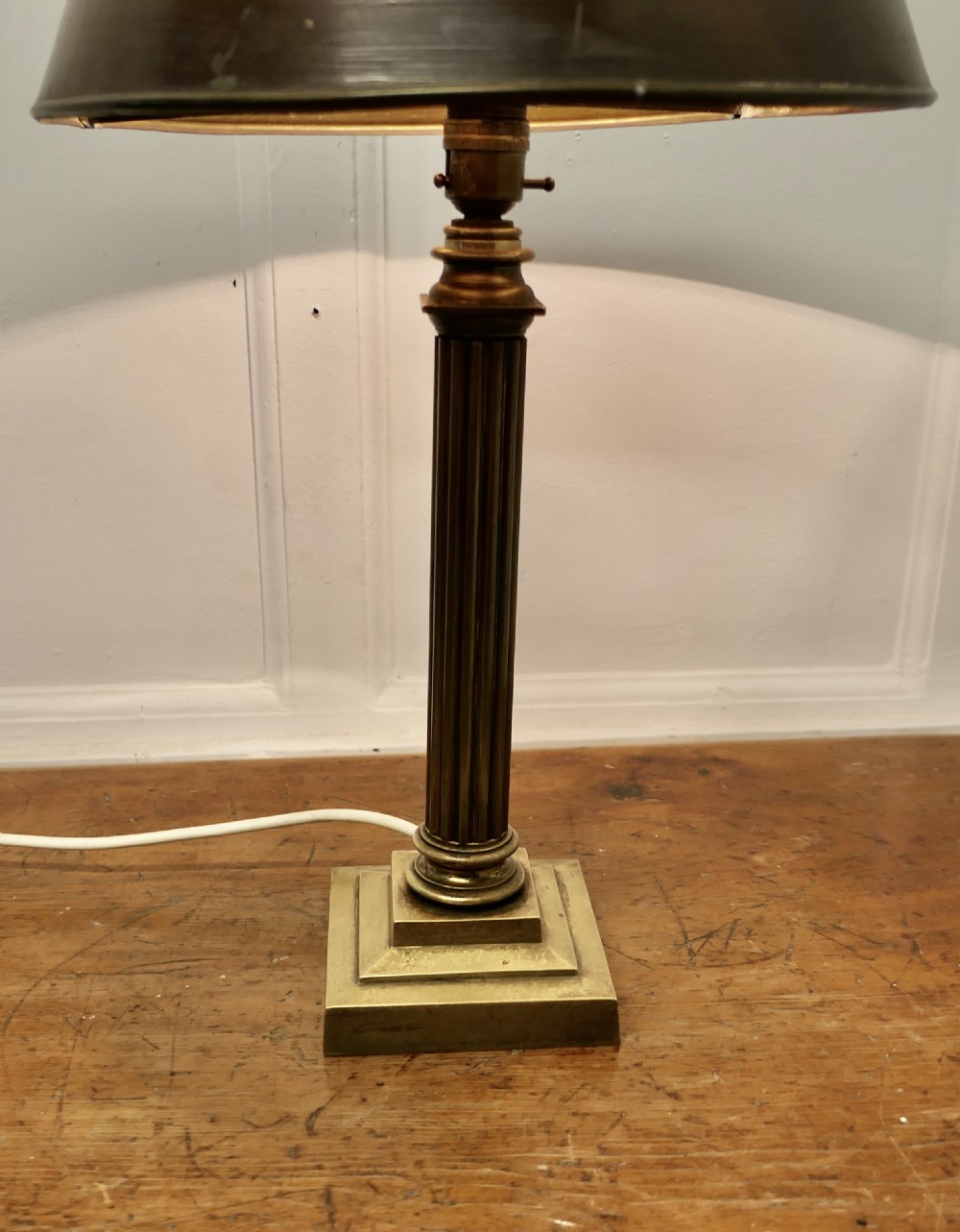 Single Column French Brass Table Lamp  View IV