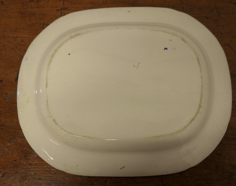 Large Victorian Imari Willow Pattern Meat Plate  View VI