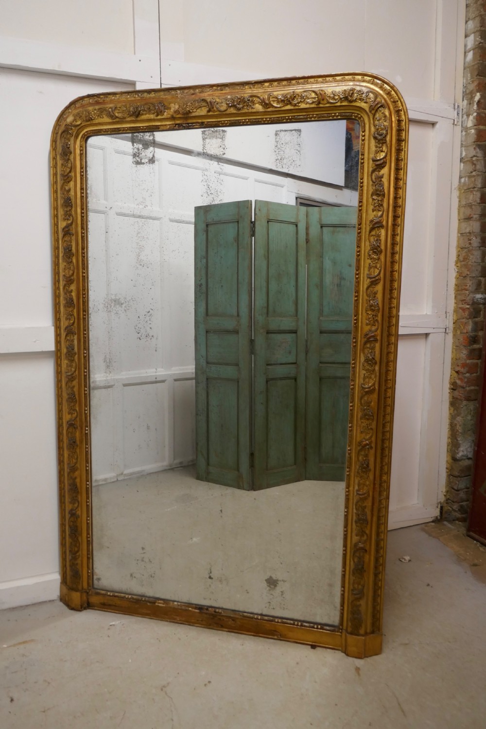 Very Large French 19th Century Louis Philippe Gold Mirror