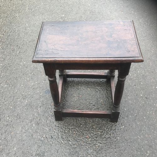 ANTIQUE OAK JOINT STOOL