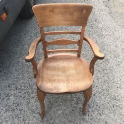 ANTIQUE VICTORIAN COUNTRY ELM DESK CHAIR