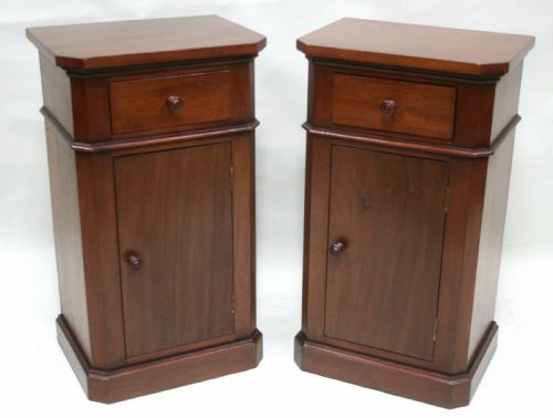 Pair of  mahogany bedside cabinets