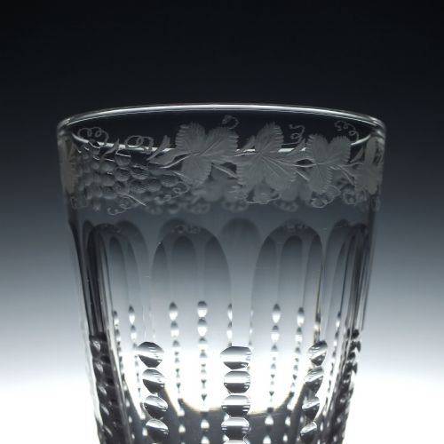 ANTIQUE VICTORIAN ENGRAVED WINE GLASS C1890 - ADDITIONAL PHOTO 3
