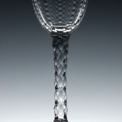 ANTIQUE VICTORIAN ENGRAVED WINE GLASS C1890 - ADDITIONAL PHOTO 4