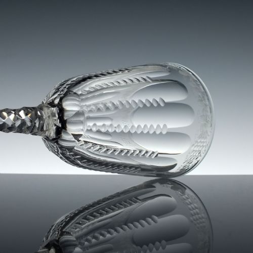 ANTIQUE VICTORIAN ENGRAVED WINE GLASS C1890 - ADDITIONAL PHOTO 5