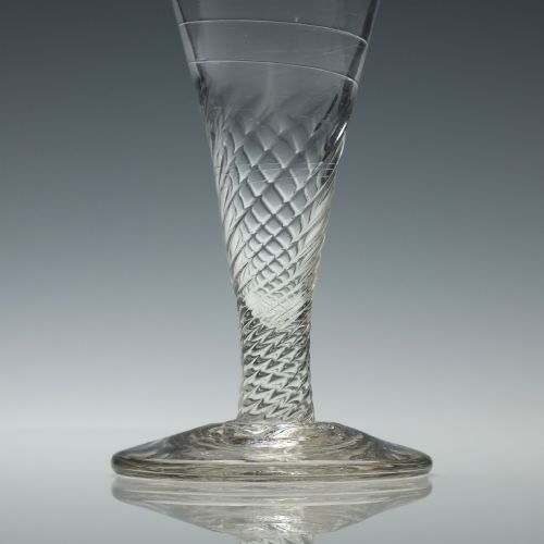 GEORGIAN HALFWRYTHEN ALE GLASS C1780 - ADDITIONAL PHOTO 1