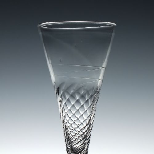 GEORGIAN HALFWRYTHEN ALE GLASS C1780 - ADDITIONAL PHOTO 2