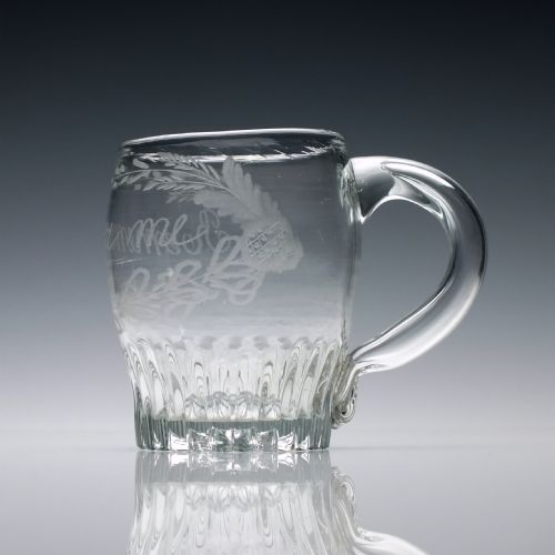 engraved 19th century dutch glass tankard c1810 - CATEGORY: ANTIQUE GLASS - DATED 19TH CENTURY