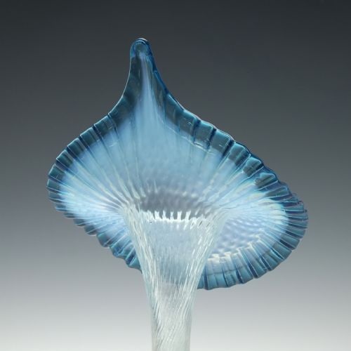 19TH CENTURY BLUE JACK IN THE PULPIT VASE C1890 - ADDITIONAL PHOTO 6