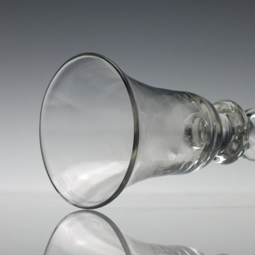 GEORGIAN HOLLOW STEM BALUSTROID WINE GLASS C1735 - ADDITIONAL PHOTO 5