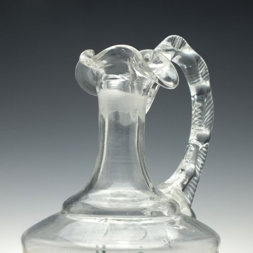 ENAMELLED 19TH CENTURY VICTORIAN GLASS CLARET JUG C1880 - ADDITIONAL PHOTO 4