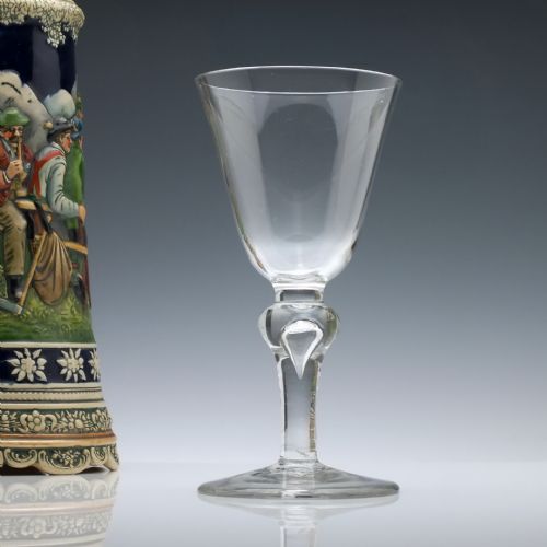 large georgian baluster stem goblet c1730 - CATEGORY: ANTIQUE GLASS - DATED 18TH CENTURY