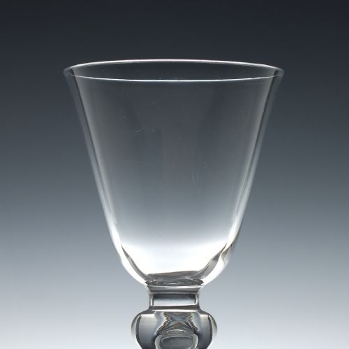 LARGE GEORGIAN BALUSTER STEM GOBLET C1730 - ADDITIONAL PHOTO 2