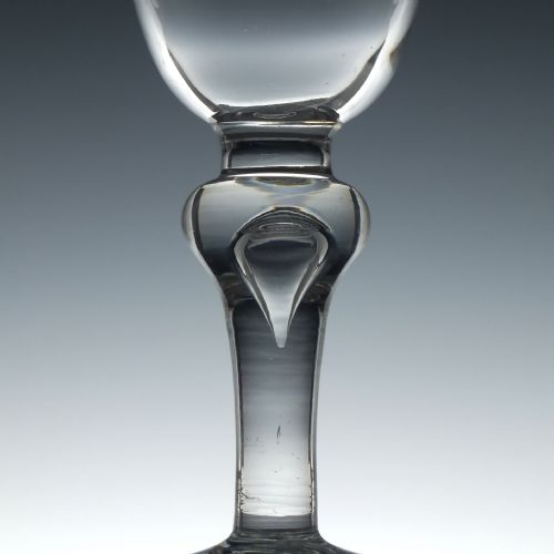 LARGE GEORGIAN BALUSTER STEM GOBLET C1730 - ADDITIONAL PHOTO 3