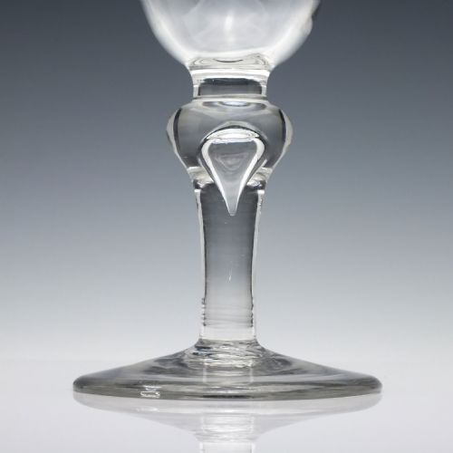 LARGE GEORGIAN BALUSTER STEM GOBLET C1730 - ADDITIONAL PHOTO 4