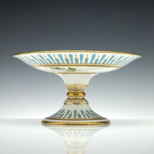 HAND PAINTED MINTON BOTANICAL DESSERT SERVICE C1880 - ADDITIONAL PHOTO 6