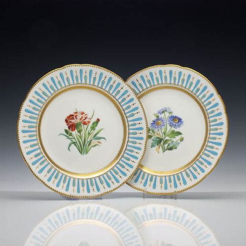 HAND PAINTED MINTON BOTANICAL DESSERT SERVICE C1880 - ADDITIONAL PHOTO 10