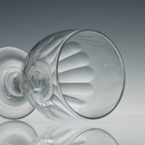 GEORGIAN INCURVED BUCKET BOWL GLASS RUMMER C1820 - ADDITIONAL PHOTO 4