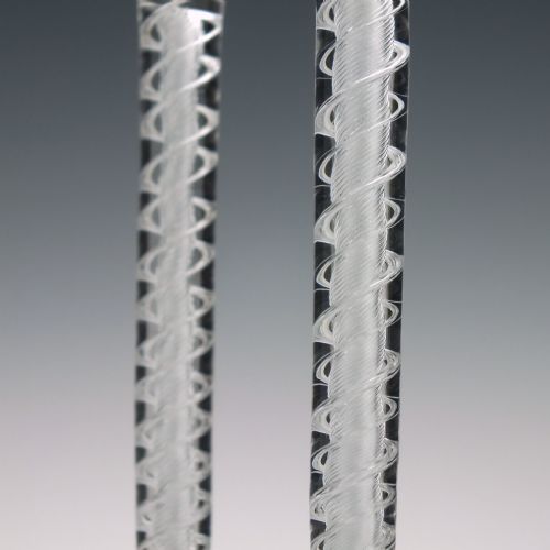 PAIR 18TH CENTURY DOUBLE SERIES AIR TWIST CORDIAL GLASSES C1750 - ADDITIONAL PHOTO 5