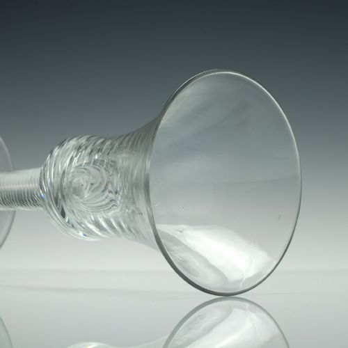 GEORGIAN AIR TWIST WINE GLASS GOBLET C1750 - ADDITIONAL PHOTO 3