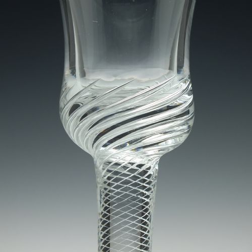 GEORGIAN AIR TWIST WINE GLASS GOBLET C1750 - ADDITIONAL PHOTO 5