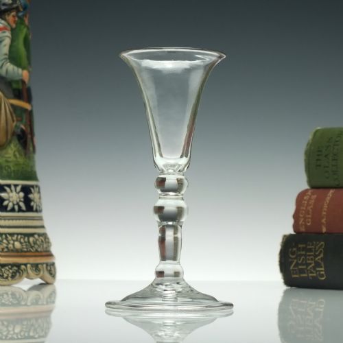 georgian balustroid gin glass c1740 - CATEGORY: ANTIQUE GLASS - DATED 1750