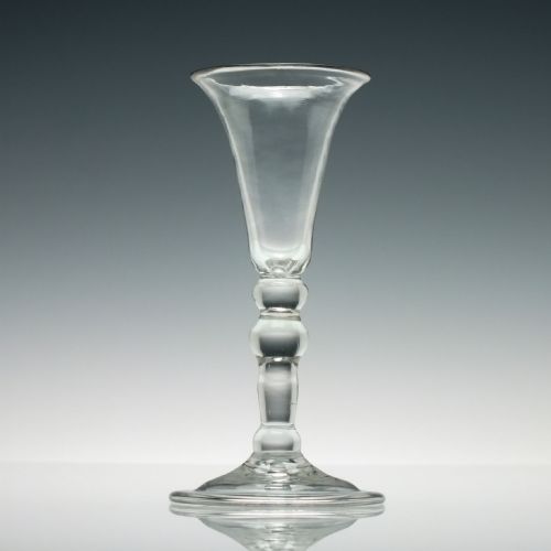 GEORGIAN BALUSTROID GIN GLASS C1740 - ADDITIONAL PHOTO 1