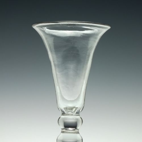 GEORGIAN BALUSTROID GIN GLASS C1740 - ADDITIONAL PHOTO 2