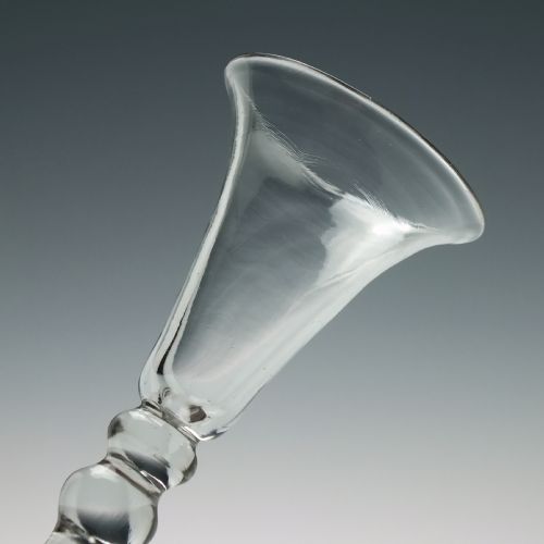 GEORGIAN BALUSTROID GIN GLASS C1740 - ADDITIONAL PHOTO 3