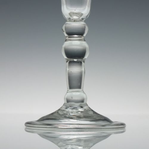 GEORGIAN BALUSTROID GIN GLASS C1740 - ADDITIONAL PHOTO 4