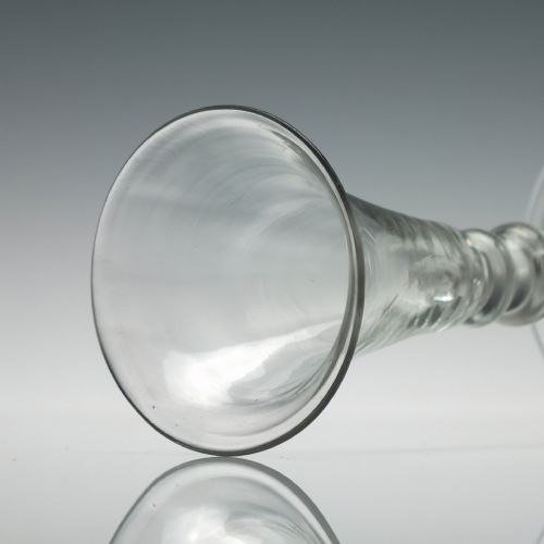 GEORGIAN BALUSTROID GIN GLASS C1740 - ADDITIONAL PHOTO 5