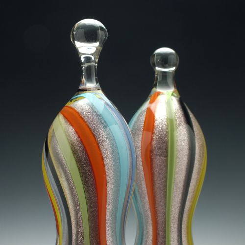 A RARE PAIR OF VENETIAN GLASS HAT STANDS SCULPTURES - ADDITIONAL PHOTO 4