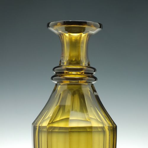 RARE VICTORIAN AMBER GLASS DECANTER C1840 - ADDITIONAL PHOTO 2