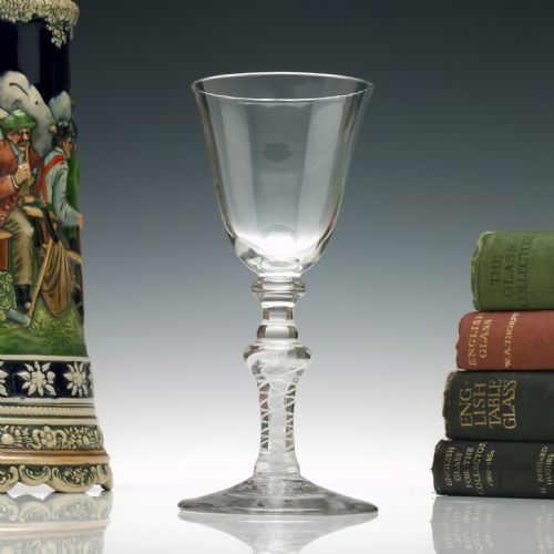 very rare 18th century composite wine goblet c1760 - CATEGORY: ANTIQUE GLASS - DATED GEORGIAN