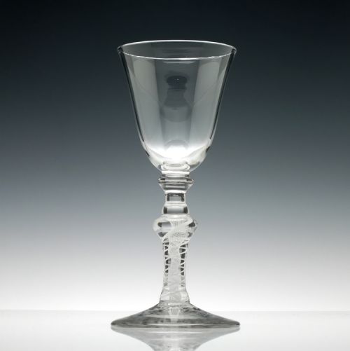 VERY RARE 18TH CENTURY COMPOSITE WINE GOBLET C1760 - ADDITIONAL PHOTO 1