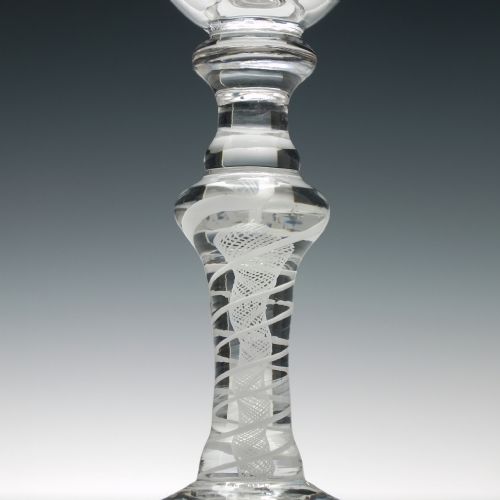 VERY RARE 18TH CENTURY COMPOSITE WINE GOBLET C1760 - ADDITIONAL PHOTO 4
