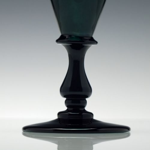 PAIR BRISTOL GREEN WINE GLASSES C1800 - ADDITIONAL PHOTO 6