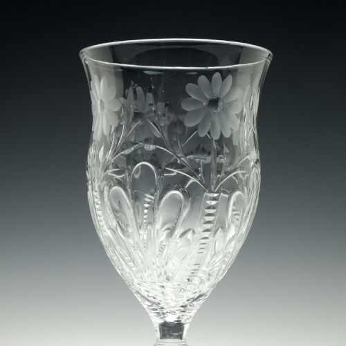 A RARE SET OF SIX 19TH CENTURY STEVENS WILLIAMS GLASS GOBLETS C1890 - ADDITIONAL PHOTO 3