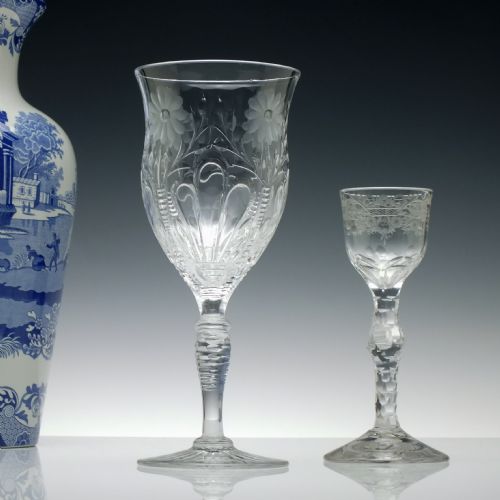 A RARE SET OF SIX 19TH CENTURY STEVENS WILLIAMS GLASS GOBLETS C1890 - ADDITIONAL PHOTO 10