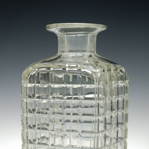 PAIR LARGE VICTORIAN HOB NAIL CUT WHISKY DECANTER C1880 - ADDITIONAL PHOTO 2