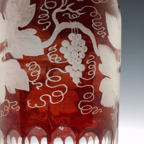 VICTORIAN ENGRAVED GLASS DECANTER C1860 - ADDITIONAL PHOTO 3